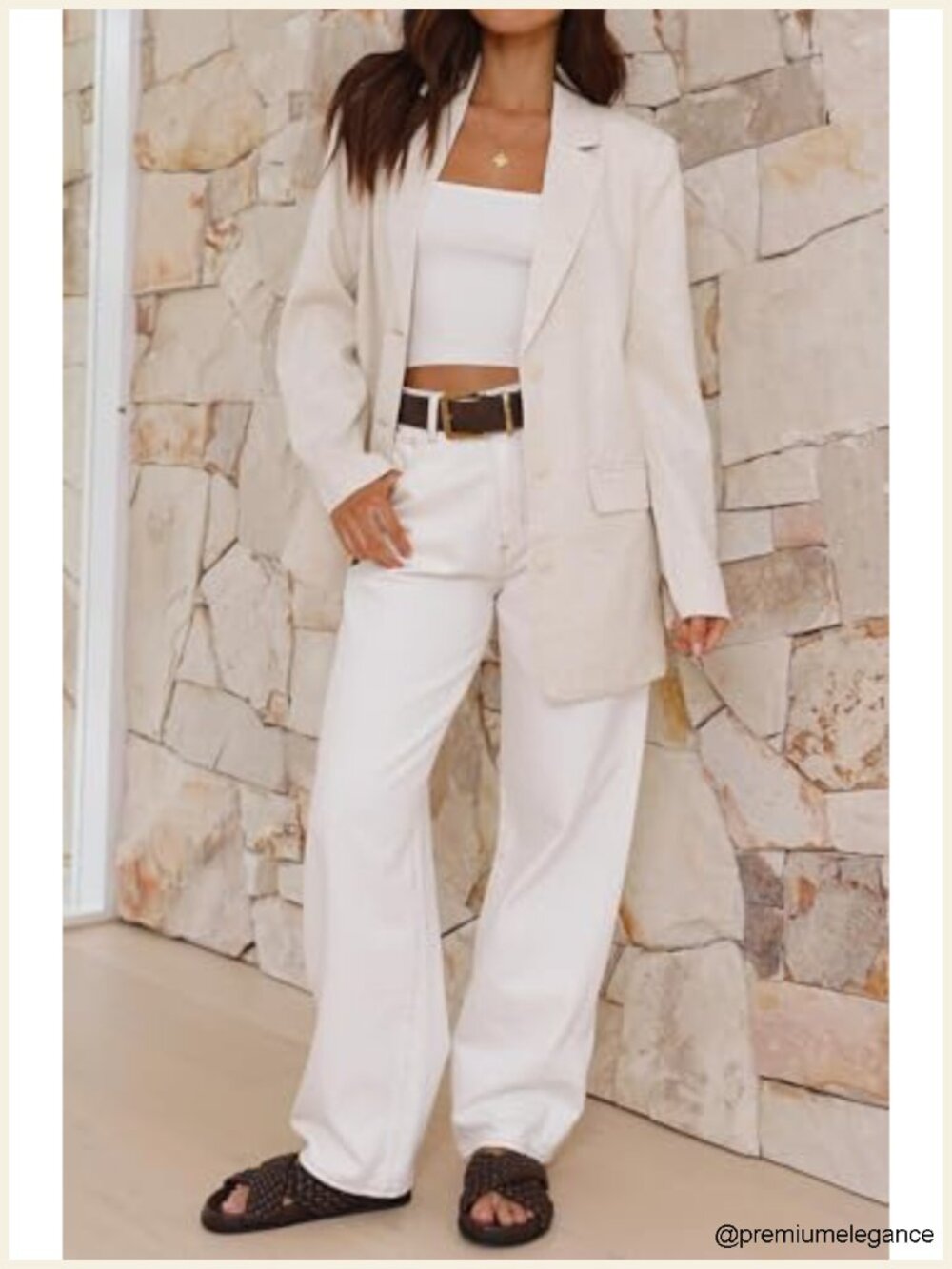 Long Sleeve Linen Blazer Casual Lightweight Spring Summer Jacket - Picture 4 of 4